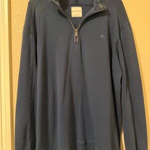 Tommy Bahama Men's Navy Zip-Up Sweater